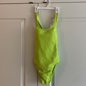 ANDIE TULUM RIBBED ONE PIECE- never worn, limited addition neon lime ribbed